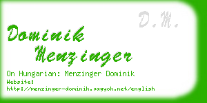 dominik menzinger business card